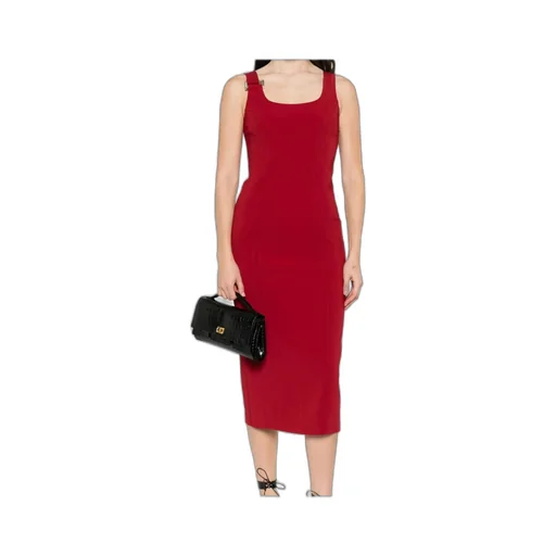 Buckle-Detail Fitted Dress