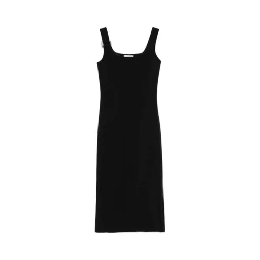 Square-Neck Midi Dress