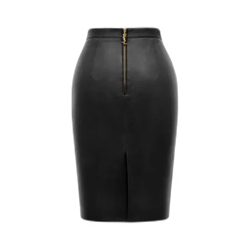 Cassandre Leather Pencil Skirt