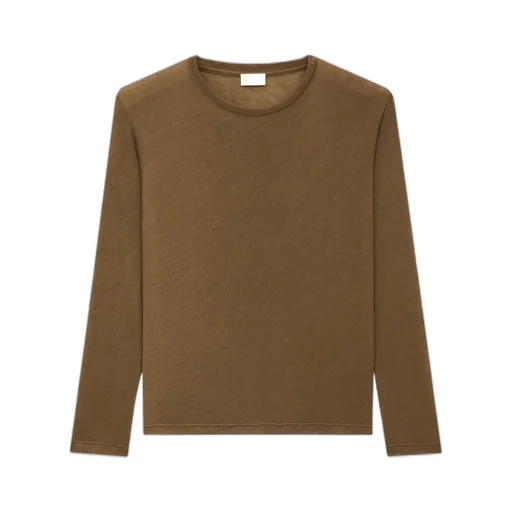 Saint Laurent Crewneck Long-Sleeved Top