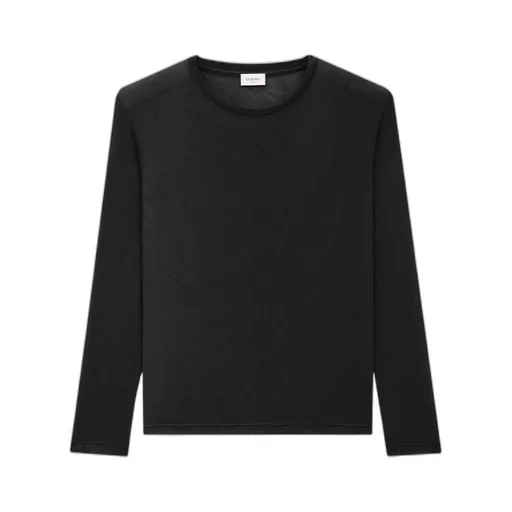 Saint Laurent Crewneck Long-Sleeved Top