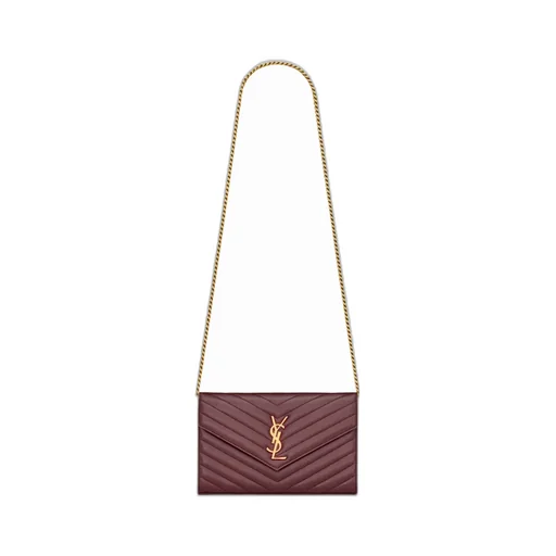 Saint Laurent Cassandre Matelass Chain Wallet