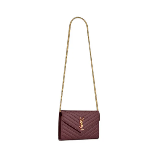 Saint Laurent Cassandre Matelass Chain Wallet