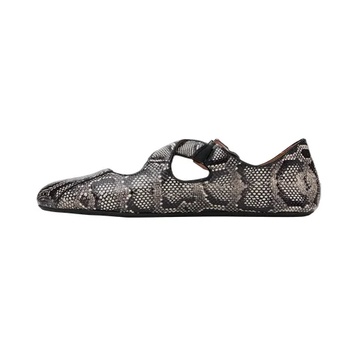 Criss Cross Snake Ballet Flats
