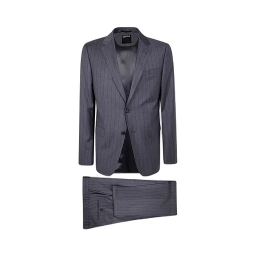 Zegna Single Breasted Striped Suit Set