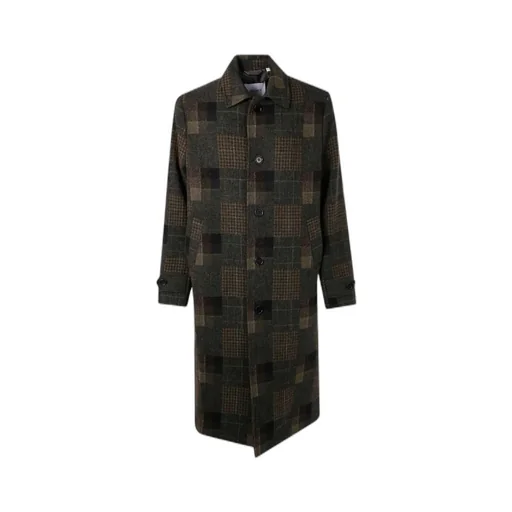 Checked Wool Coat