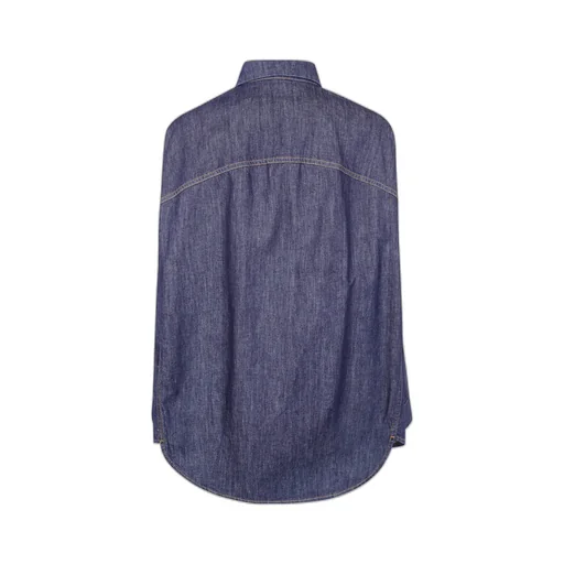 Contrast-Stitching Denim Shirt