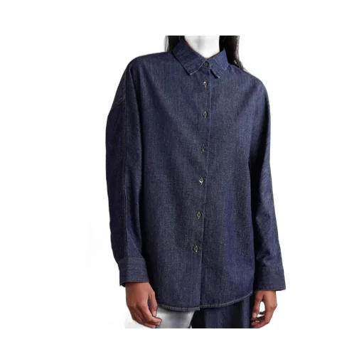 Contrast-Stitching Denim Shirt