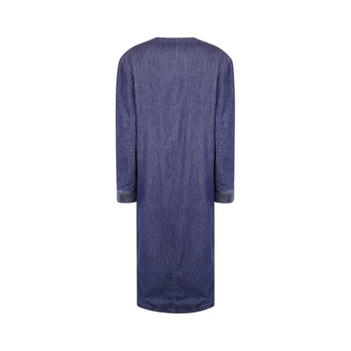 Wrap-Tie Denim Coat
