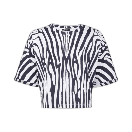 Balmain Zebra Print Cropped Top