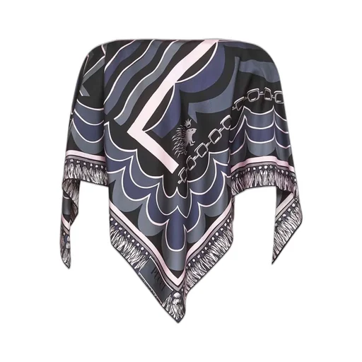 Pucci Frill-Sleeve Triangle-Hem Top