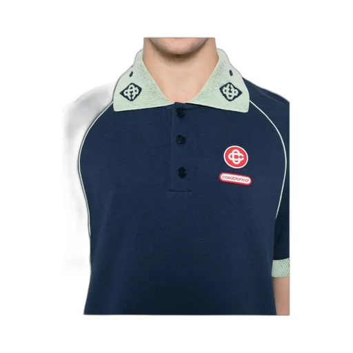 Casablanca Pique Short-Sleeved Polo Shirt
