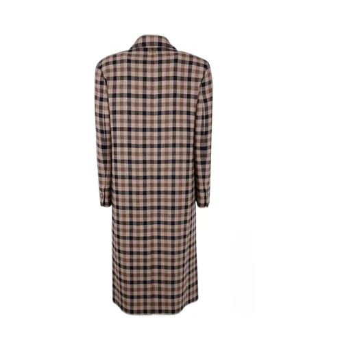 Twinset Check Wool Coat
