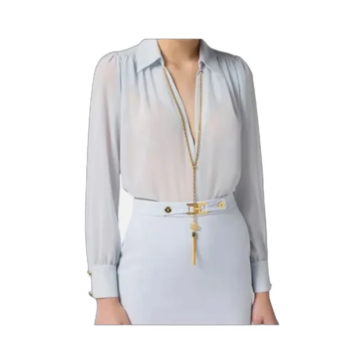 Elisabetta Franchi Chain Necklace Detailed Blouse