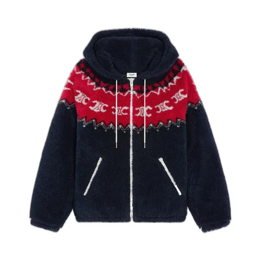 Hooded Jacket In Triomphe Fair Isle Fleece