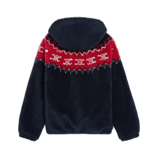 Hooded Jacket In Triomphe Fair Isle Fleece