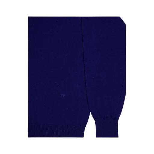 Polo V-Neck Cashmere Knit Top