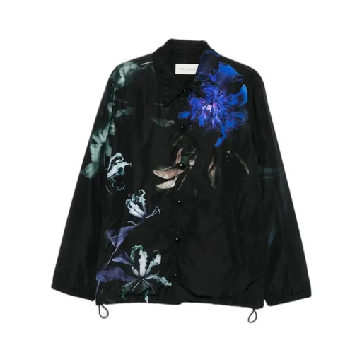 Dries Van Noten Drawstring Floral Printed Jacket