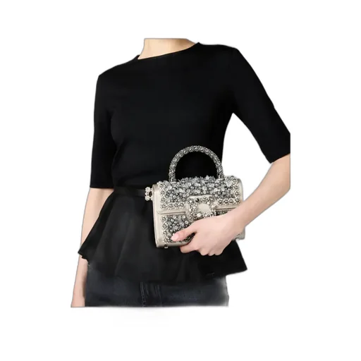 Jewel Efflorescence Mini Bag In Satin