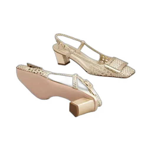 Belle Vivier Slingback Pumps In Leather