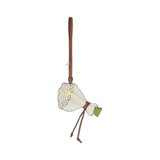 Efflorescence Bag Charm In Leather
