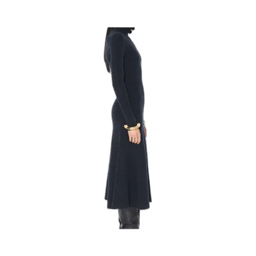 AlaÏA Tweed Knitted High-Neck Dress