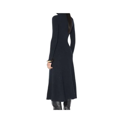 AlaÏA Tweed Knitted High-Neck Dress