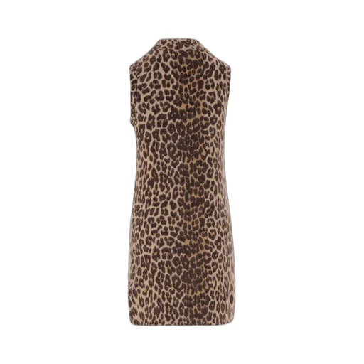 Mini Dress In Leopard Cashmere