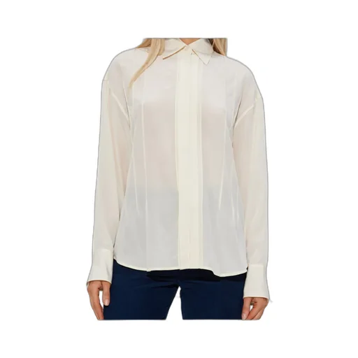 Pleated-Detail Silk Shirt