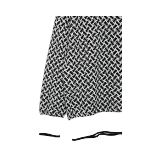 Geometric-Pattern Turtleneck Sweater