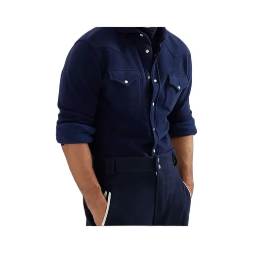 Brunello Cucinelli Patch Chest Pocket Western Shirt