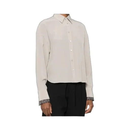 Sequin-Embellished Silk Shirt