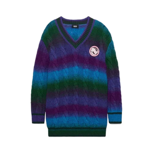 Cable-Knit V-Neck Sweater