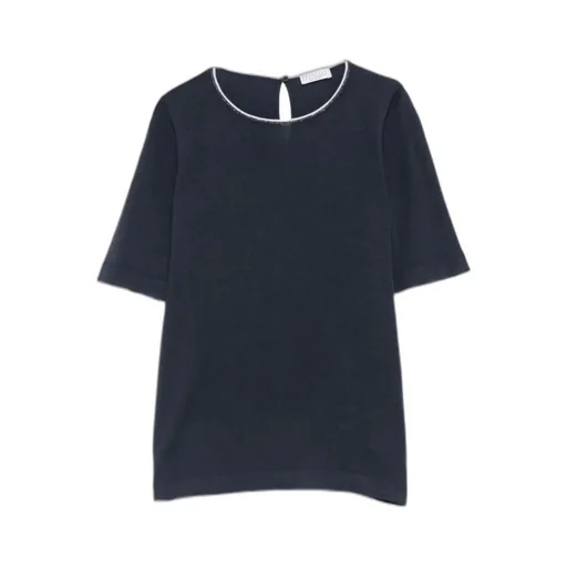 Monili-Trim Cashmere Top