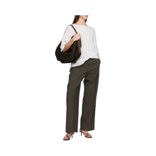 Wide Tailored Trousers Forest