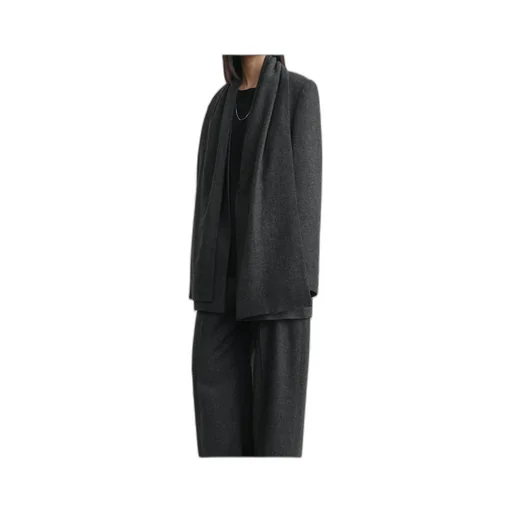 Totme Single-Buttoned V-Neck Cape Blazer