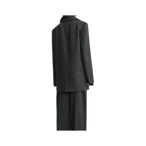 Totme Single-Buttoned V-Neck Cape Blazer
