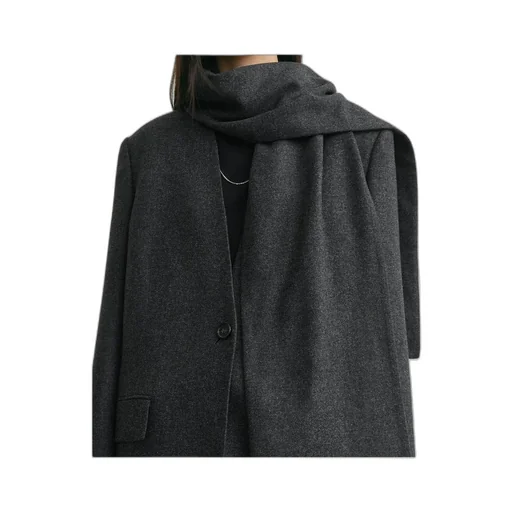 Totme Single-Buttoned V-Neck Cape Blazer