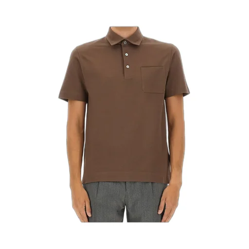 Zegna Short-Sleeved Buttoned Polo Shirt