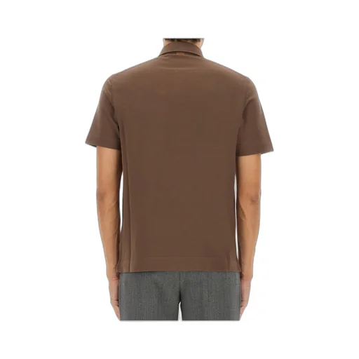 Zegna Short-Sleeved Buttoned Polo Shirt