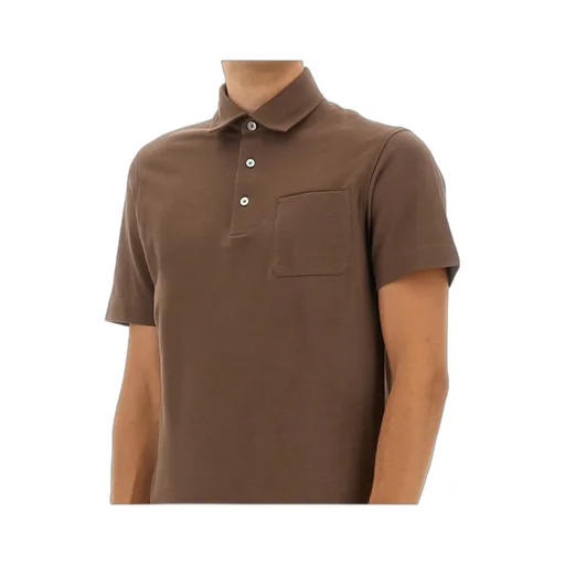 Zegna Short-Sleeved Buttoned Polo Shirt