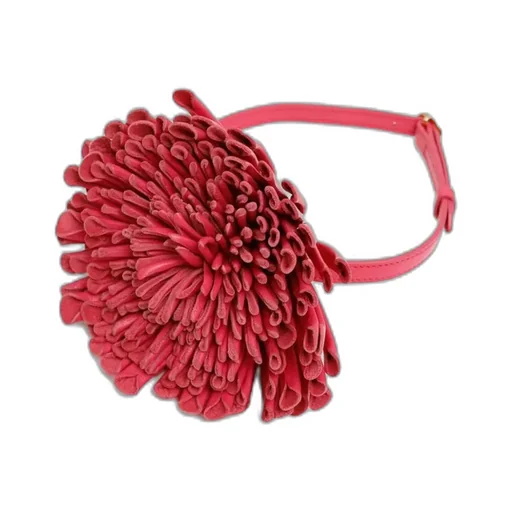 Leather Flower Choker