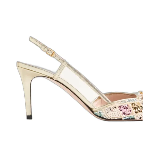 Vlogo Signature Slingback DÉColleté With Rhombelle Embroidery 80Mm