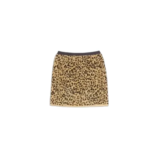 Leopard-Print Lurex Miniskirt