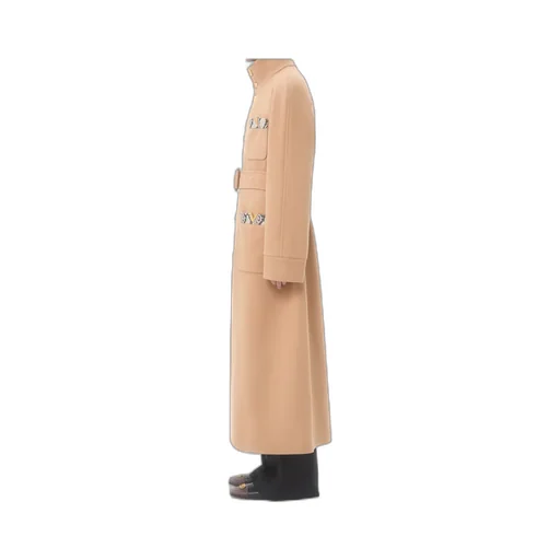 Double-Breasted Wool Trench Coat