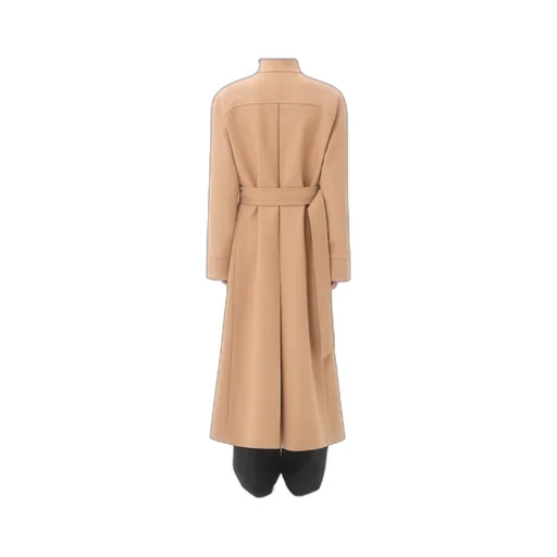 Double-Breasted Wool Trench Coat
