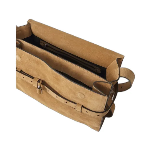 Belted Suede Messenger Bag