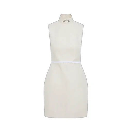 High-Neck Sleeveless Mini Dress