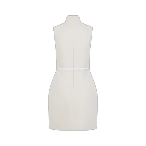High-Neck Sleeveless Mini Dress