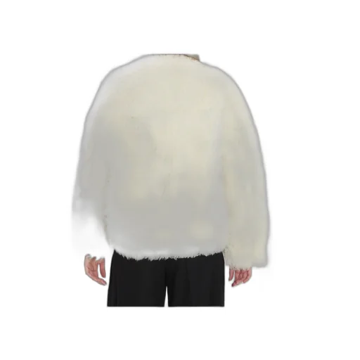 Coat In Fluffy Wool
